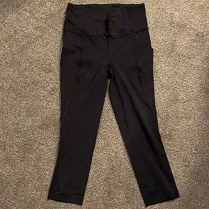 Lululemon Fast and Free Crop Black Tights 19”